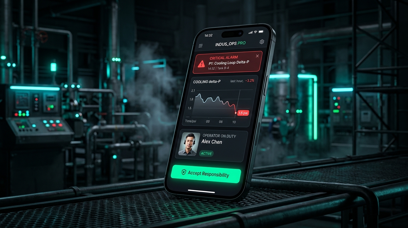 Sigvaro Industrial Mobile App on duty